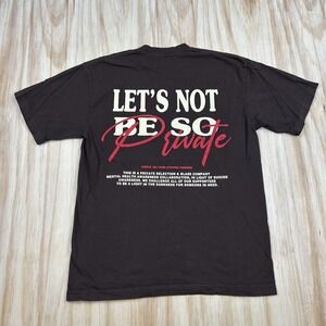RARE Private Selection x‎ The Blase Co Let's Not Be So Private T Shirt Brown Med